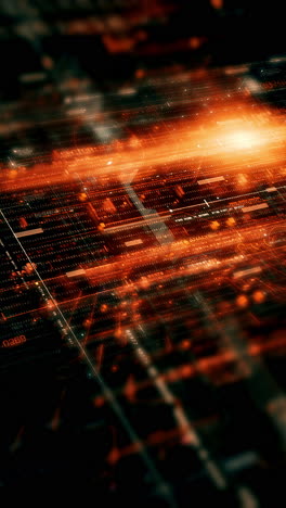 metaverso futurista telemetría de datos digitales de alta tecnología con números encriptados visualización de fondo dinámico para pantalla de formato vertical de escritorio de computadora