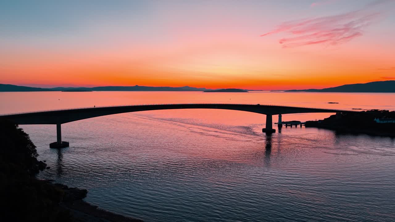 Bridge at Sunset over the Sea