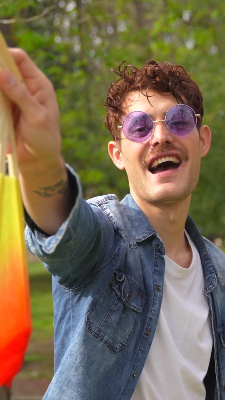 Man with sunglasses and denim jacket