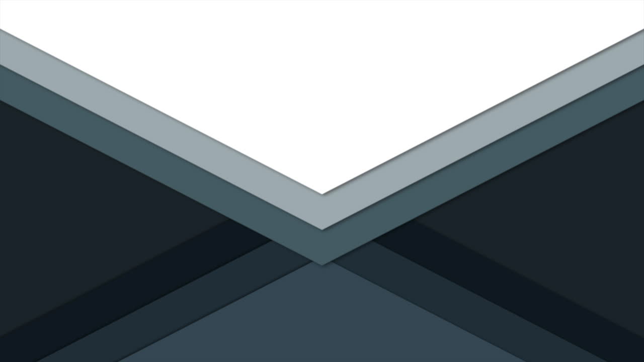 Intro animata con forme geometriche blu e bianche, sfondo astratto