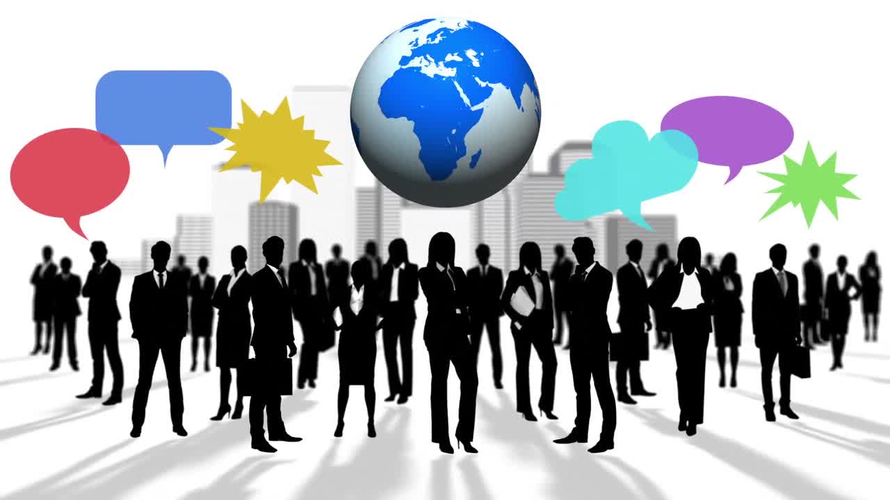 사업가들의 검은 실루