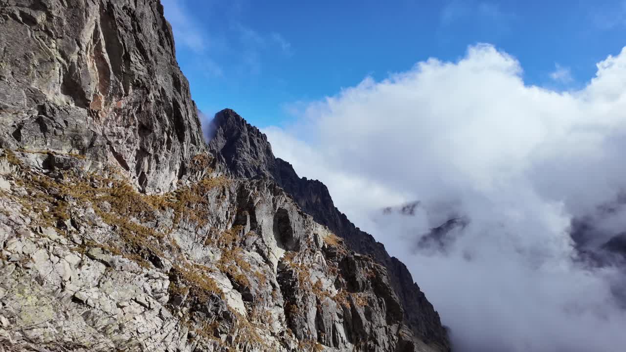 The top of high mountains like from Lord of the Rings