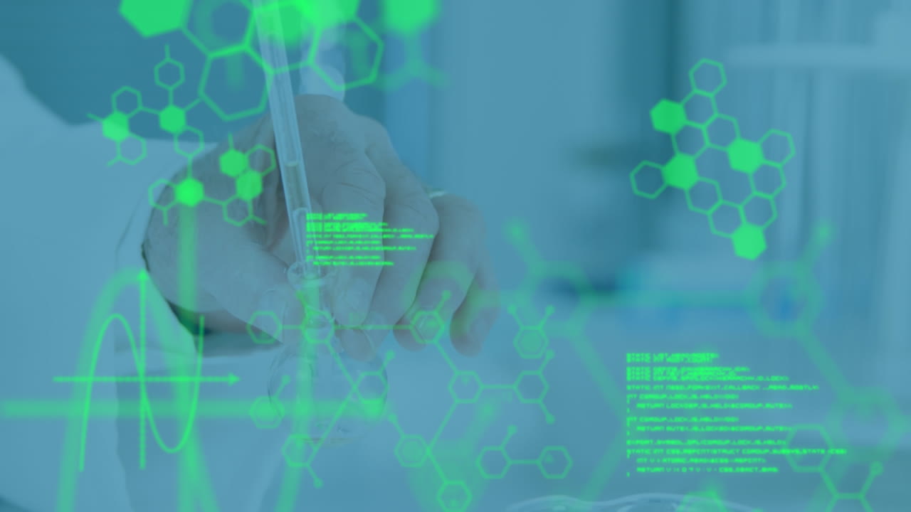 animación del procesamiento de datos en diversos científicos varones y mujeres