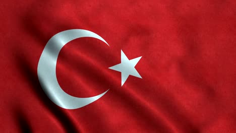 bandera de turquía con un bucle sin costuras de 4 k