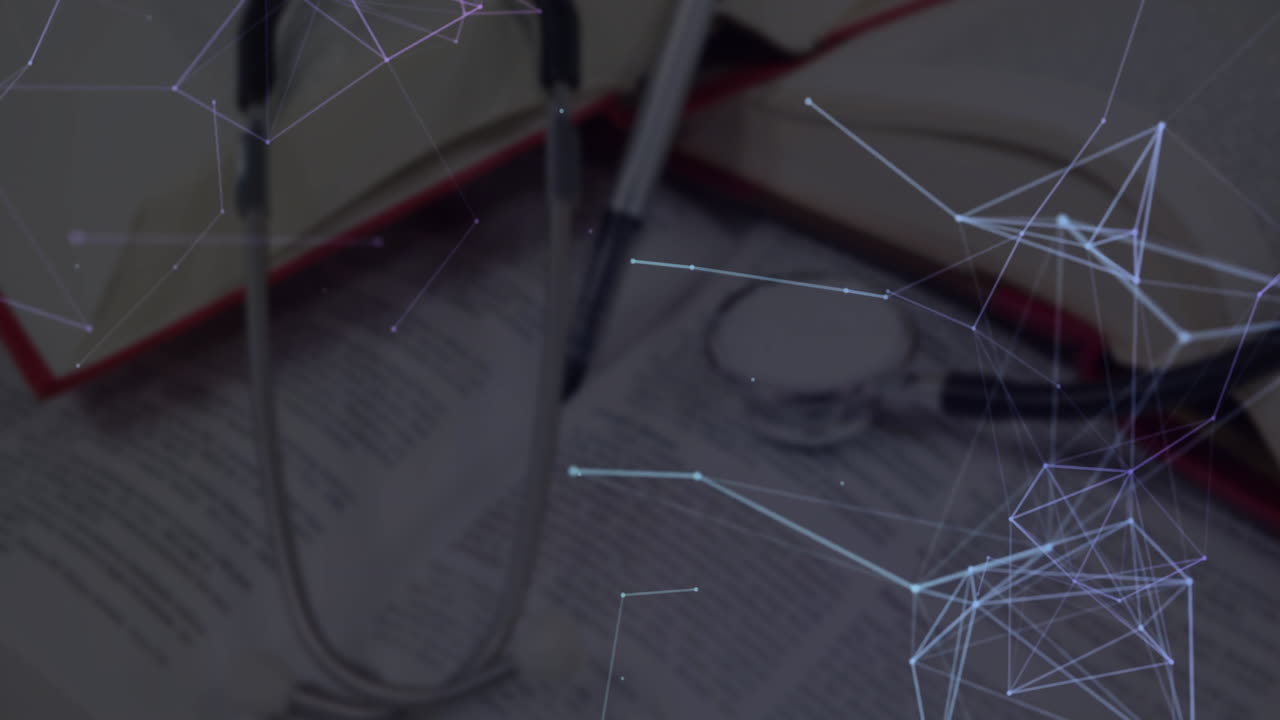 animación de la red de conexiones a través del estetoscopio