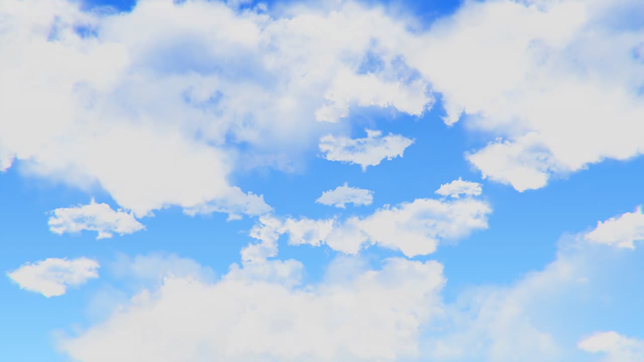 Beautiful blue sky with clouds loop animation background green screen sky with cloudy weather nature