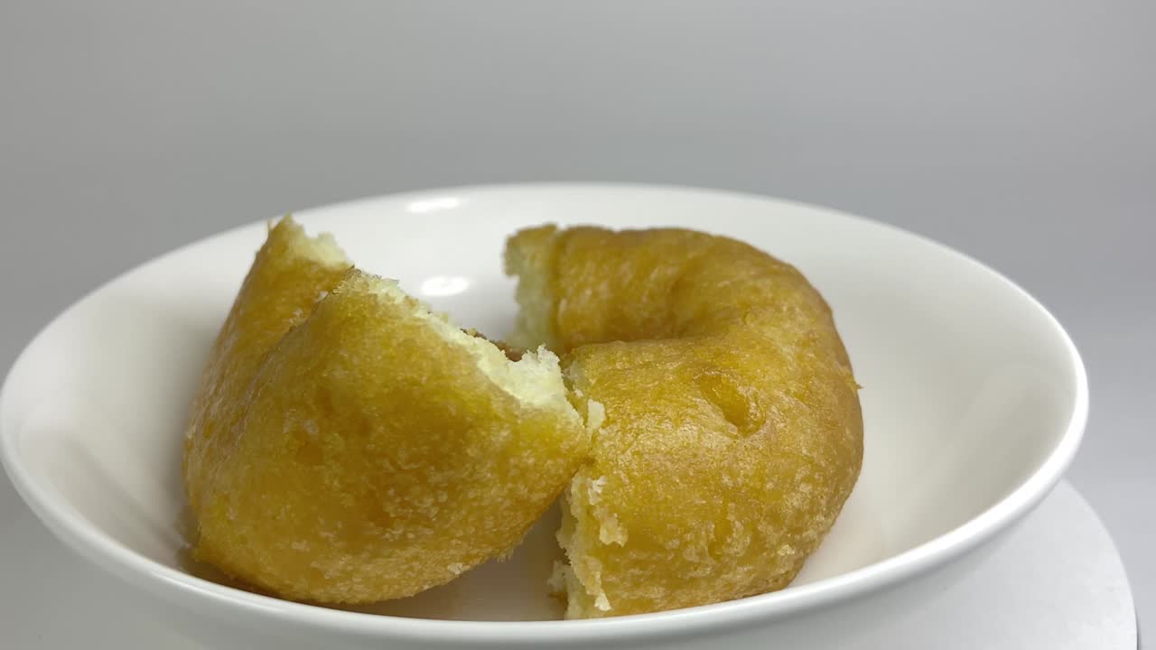 donut pequeño, video en primer plano