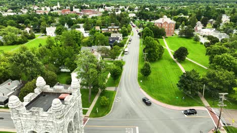 high look panning and moving to show the nearby town