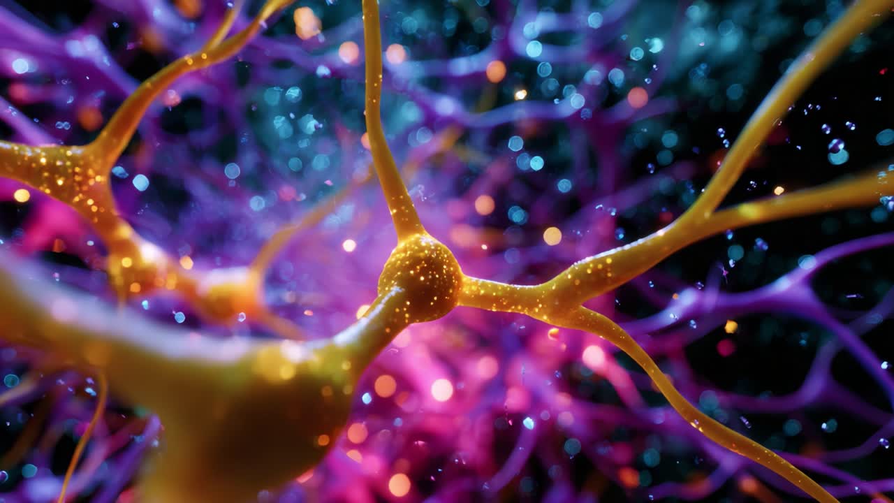 Exploring the Intricate World of Neurons: A Stunning Visual Journey Through the Complex Network of Brain Cells and Their Connections, Capturing the Vibrant Colors and Fluid Dynamics of Neurotransmission