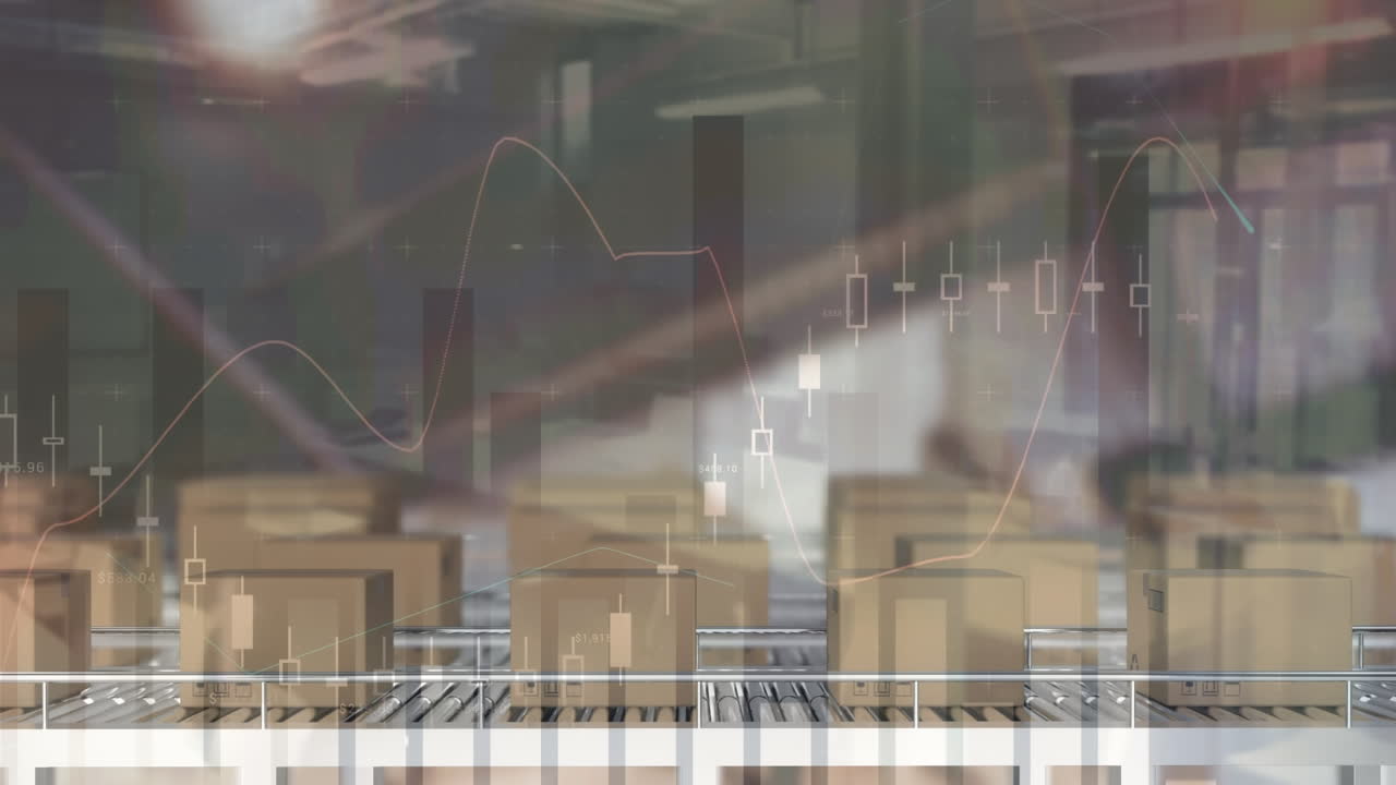 컨베이어 벨트에 있는 여러 배달 상자에 대한 통계 데이터 처리