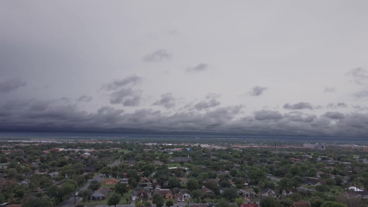 Stormy Sky Over Suburban Neighborhood
