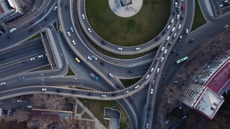 cars on the circle overpass