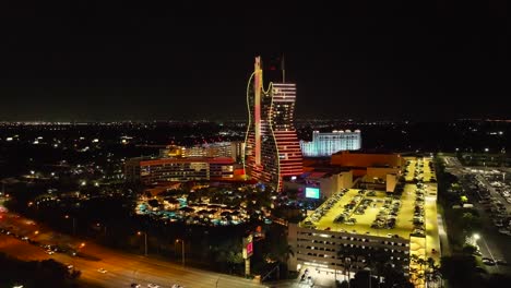 reverse reveal view of the hard rock hotel