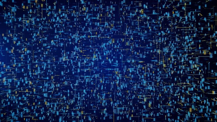 KI-Blockchain-Netzwerk-Konzept digitale globale Technologie Daten Hochgeschwindigkeits-Internetverbindung