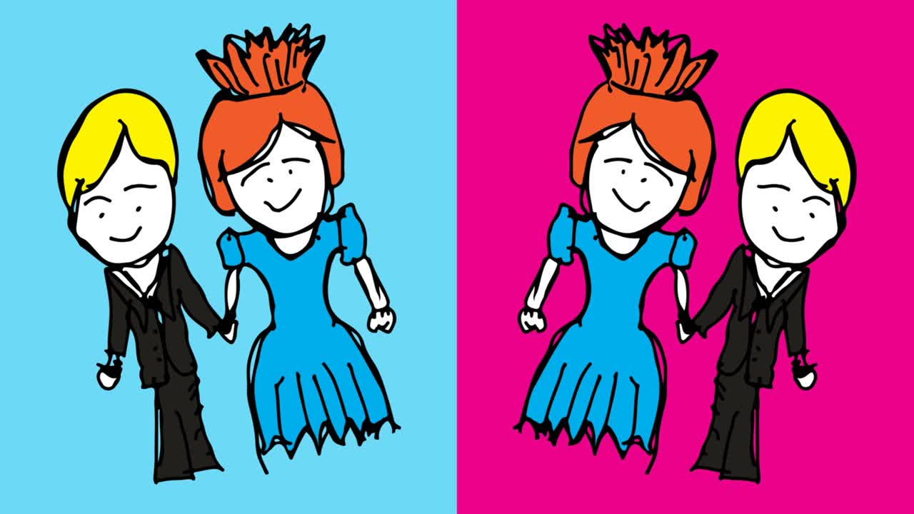 niños dibujando arte pop fondo sin costuras con el tema de casado