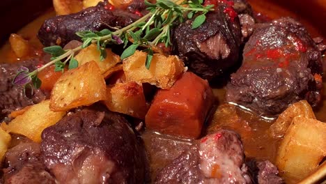 beef cheeks casserole spanish dish in spain marbella, delicious traditional spanish food