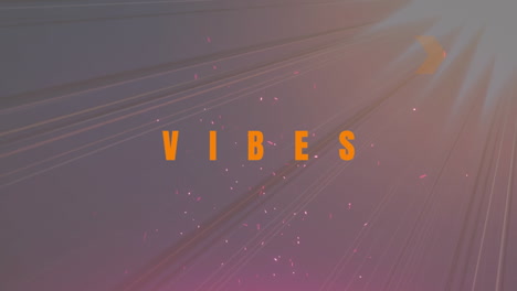 animación de vibraciones texto sobre rayos y fondo gris