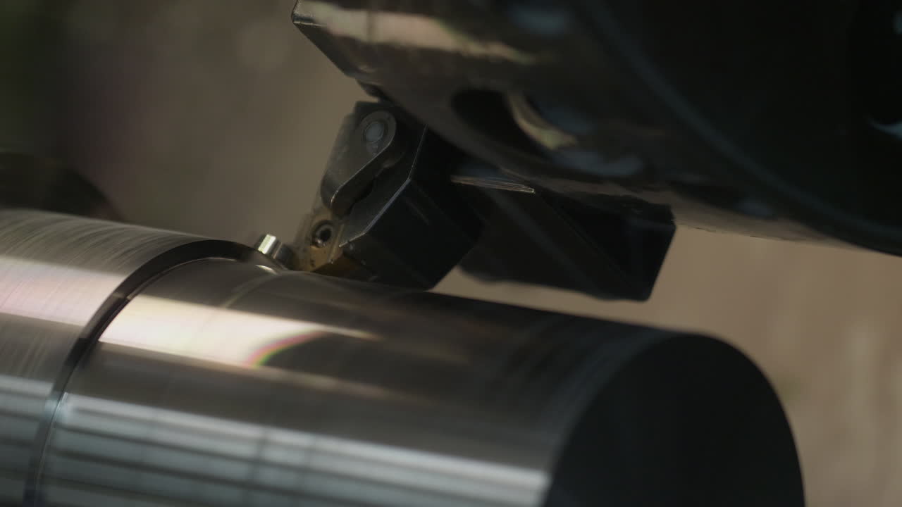 작업 중인 선반 cnc 기계 완전 자동 대량 생산