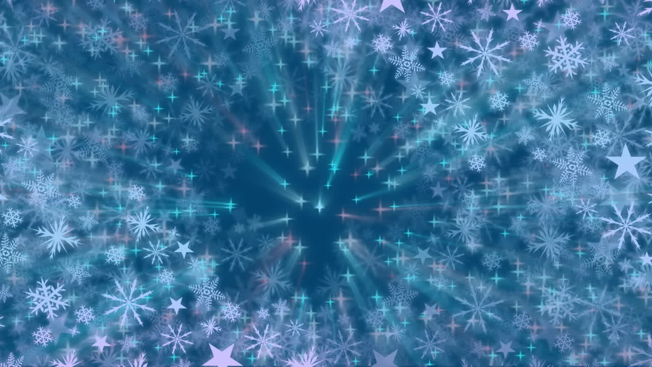 Snowflakes flying