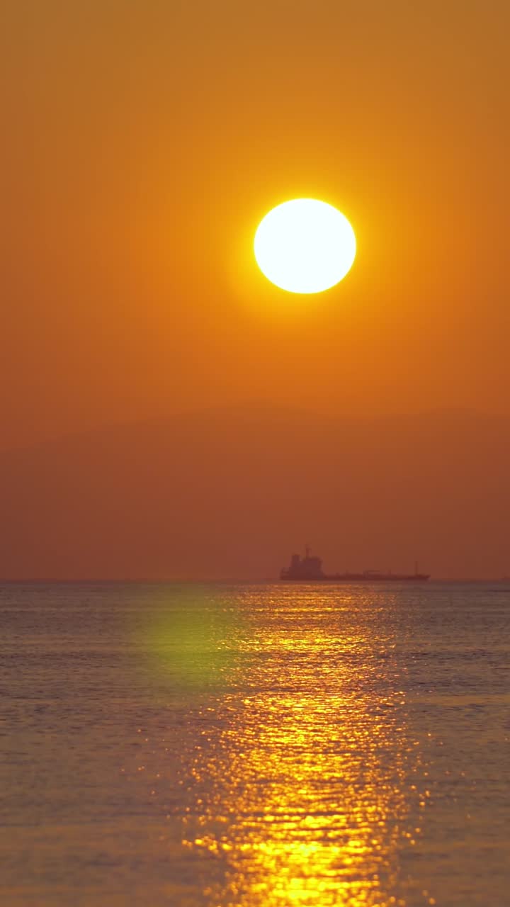 Golden Sunset Over the Sea