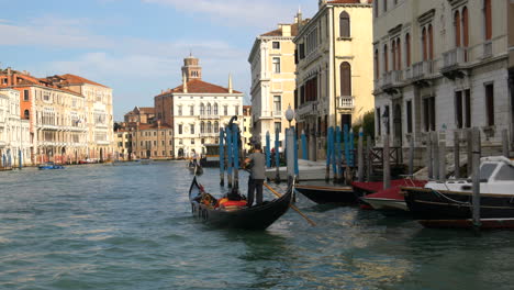 stabilized shot of venice grand canal in italy