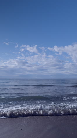 marea de mar en la playa en vertical