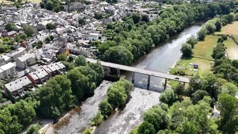 hay bridge , hay on wye wales uk drone,aerial