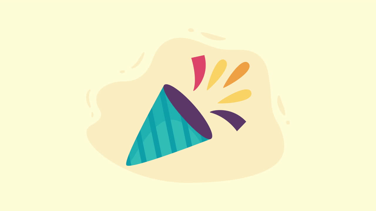 다채로운 파티 팝퍼 일러스트레이션