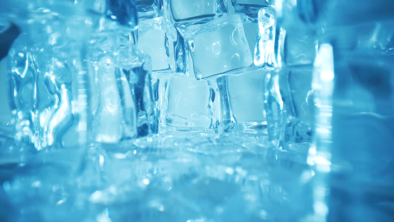 얼음 조각 근접 촬영, 추상적인 배경입니다.