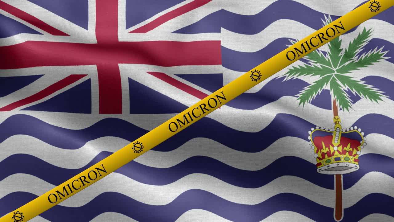 영국 인도양 영토의 발에 오미크론 변종과 금지 줄무