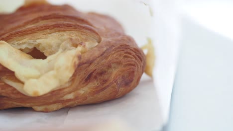 close-up of a cheese pastry