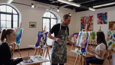 art class in progress