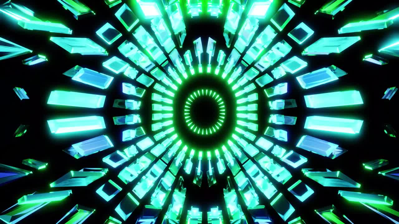 fondo de caleidoscopio con espejo de bucle vj