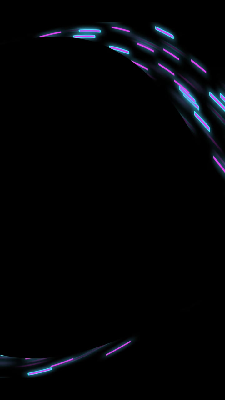 Animation von leuchtenden Lichtspuren der Datenübertragung auf schwarzem Hintergrund