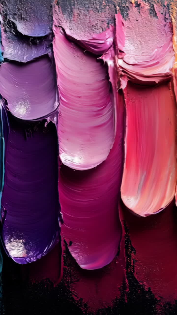 Un dipinto con molti colori diversi, disposti a formare un arcobaleno. Il dipinto è pieno di vita ed energia e sembra essere una rappresentazione della bellezza. I colori sono vivaci.