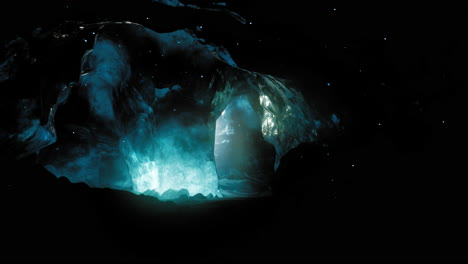 crystalline alien cave