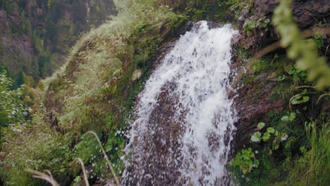 waterfall on the rocky edge