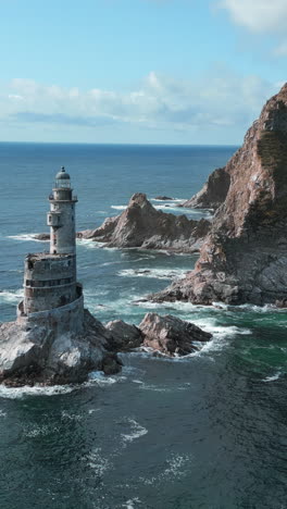 abandoned lighthouse on rocky coast