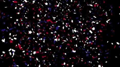 confetti in the colors of the american flag