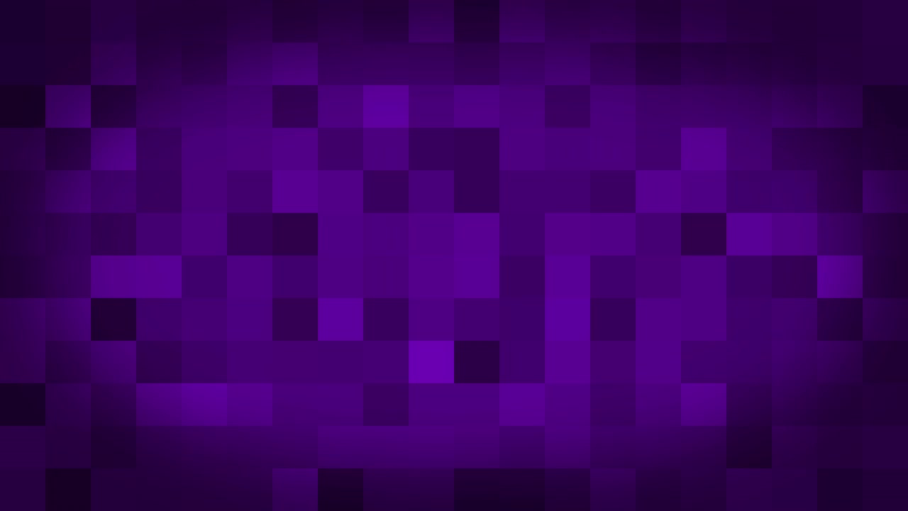 fondo abstracto de movimiento púrpura píxeles coloridos parpadeando y cambiando. fondo de animación brillando de azulejos de mosaico.