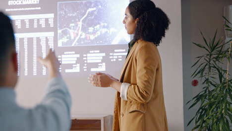 speaker, woman and presentation with workshop