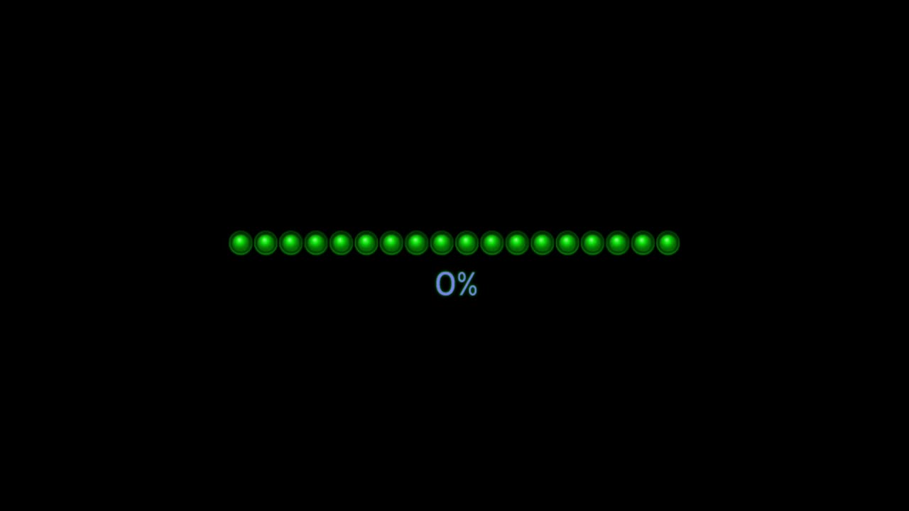 Animation colorful loading bar.