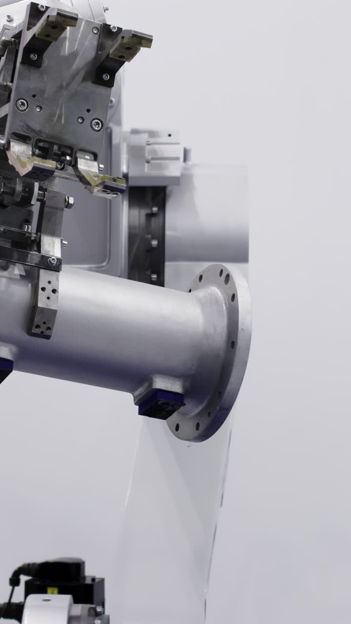 primer plano del brazo del robot industrial