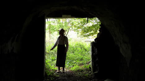 romanian girl visits an old mine 4