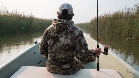 angler in the boat