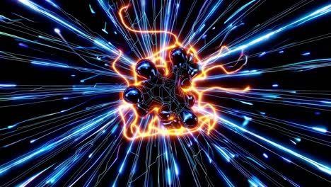 abstract glowing energy explosion