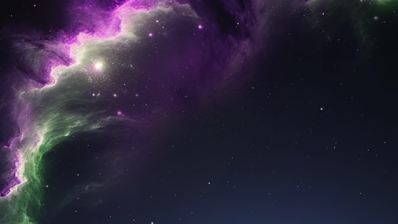 nebulosa púrpura en el universo y las estrellas