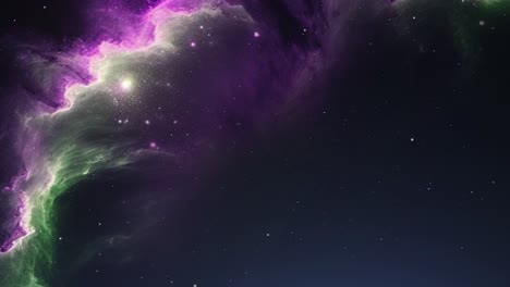 nebulosa púrpura en el universo y las estrellas