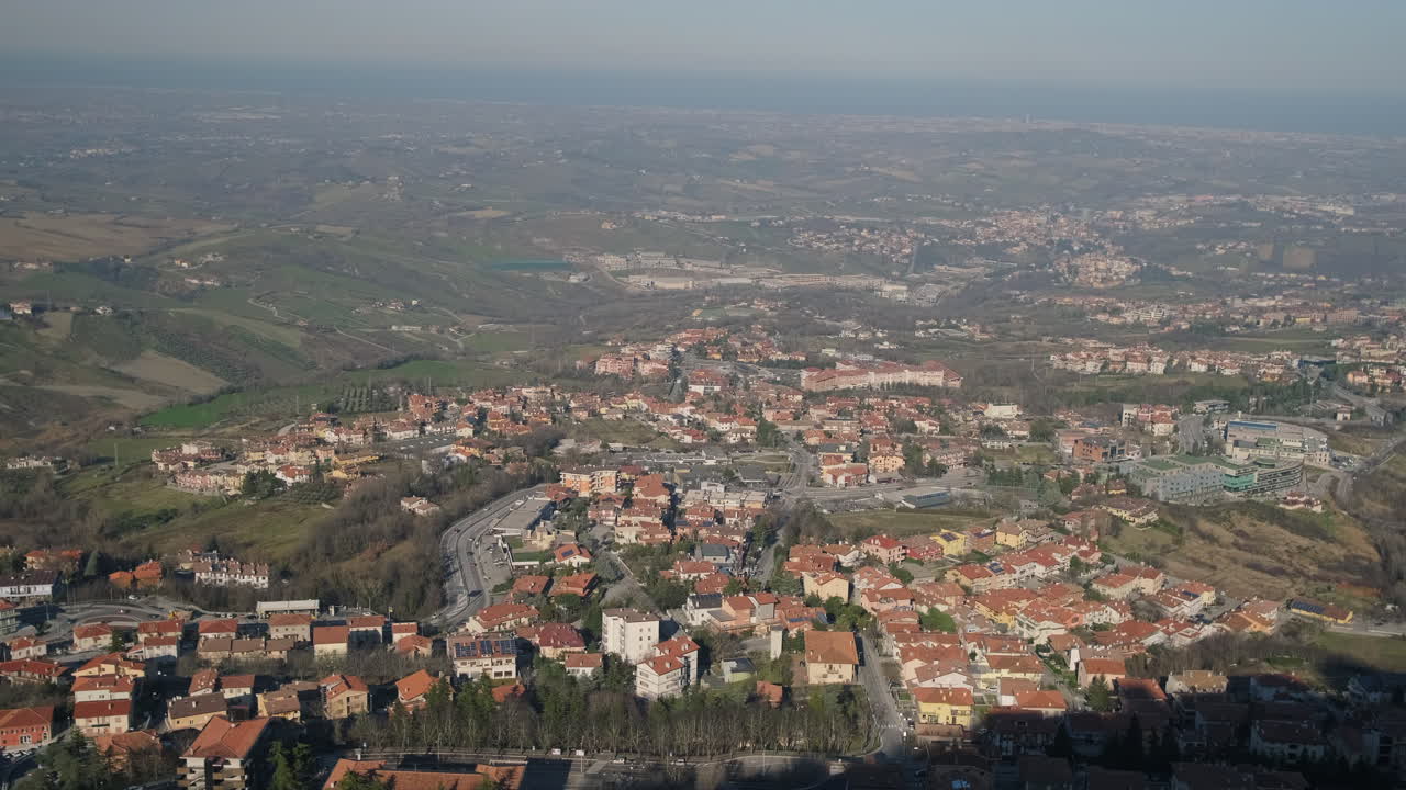 Vista aerea di una città italiana
