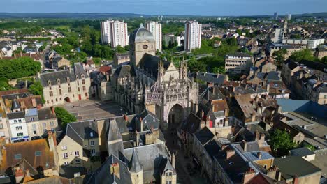 notre-dame basilica, alencon, orne in normandie, france